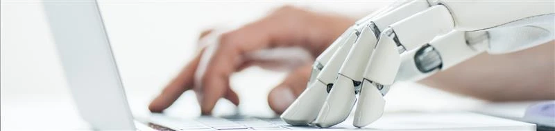 A person working alongside an automation-enabled digital interface