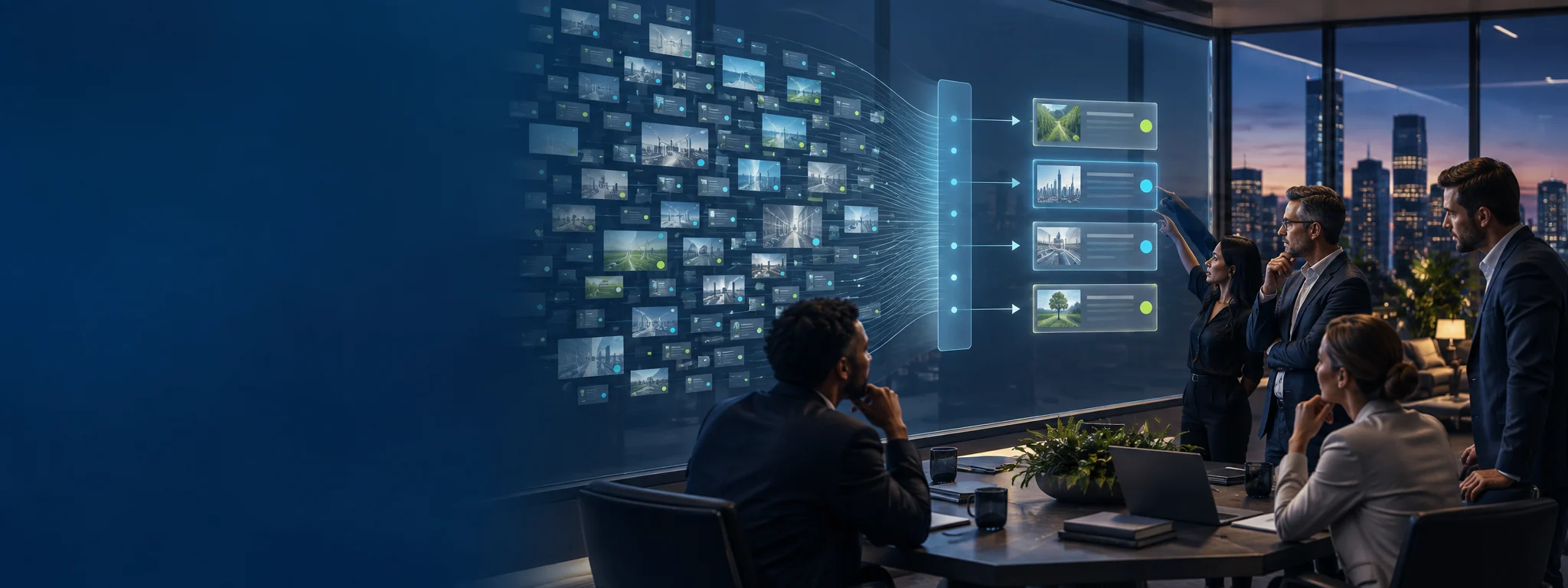 Enterprise automation leaders reviewing process opportunities and a governed automation portfolio
