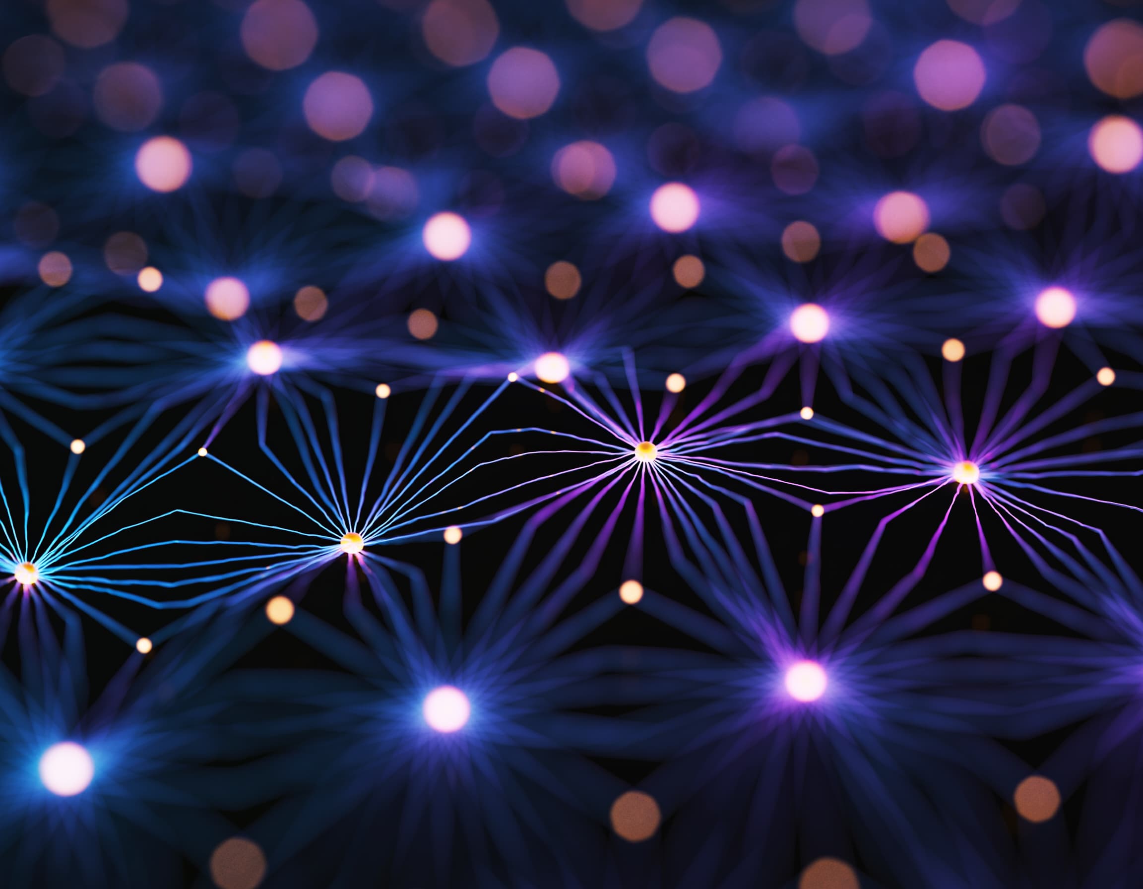 A connected neural network representing language intelligence applied across complex enterprise information